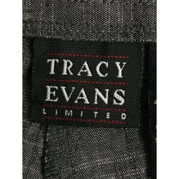 Tracy Evans Limited Women Capri Dress Pants Size 5 Gray Mid Rise Boot Cut Pocket - Picture 6 of 13